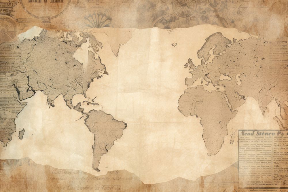 World map border backgrounds paper architecture.