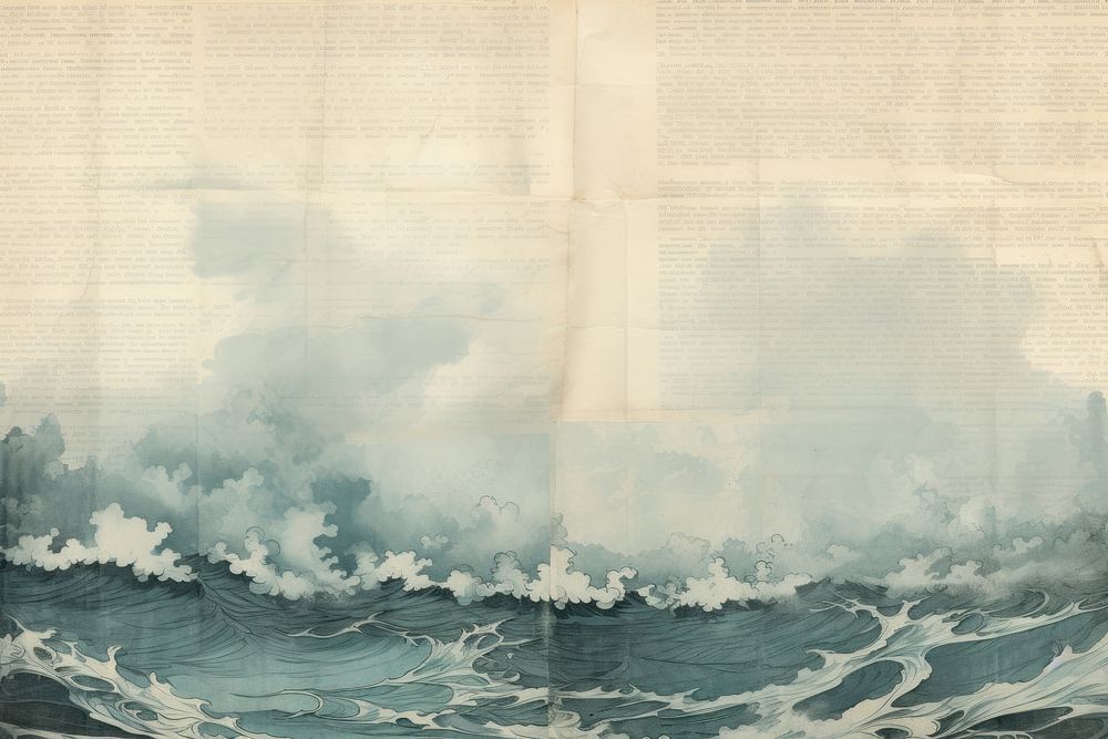 Ocean wave border backgrounds nature paper.