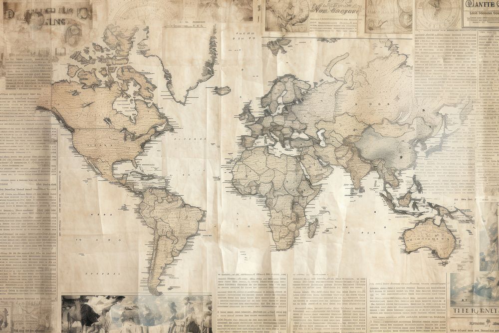 World map border backgrounds newspaper architecture.