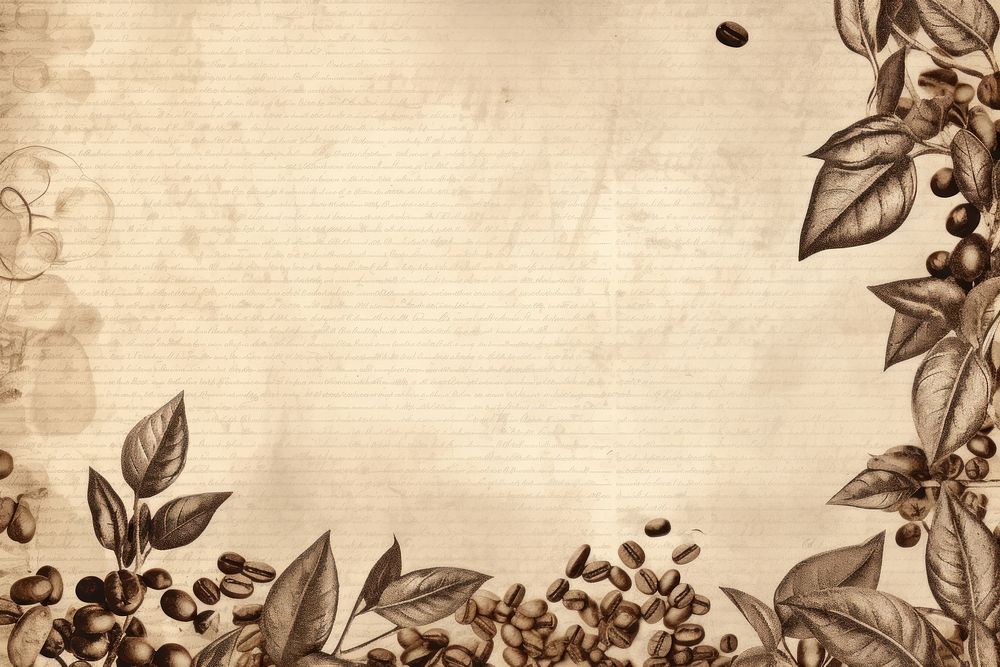 Coffee beans border backgrounds sketch plant.