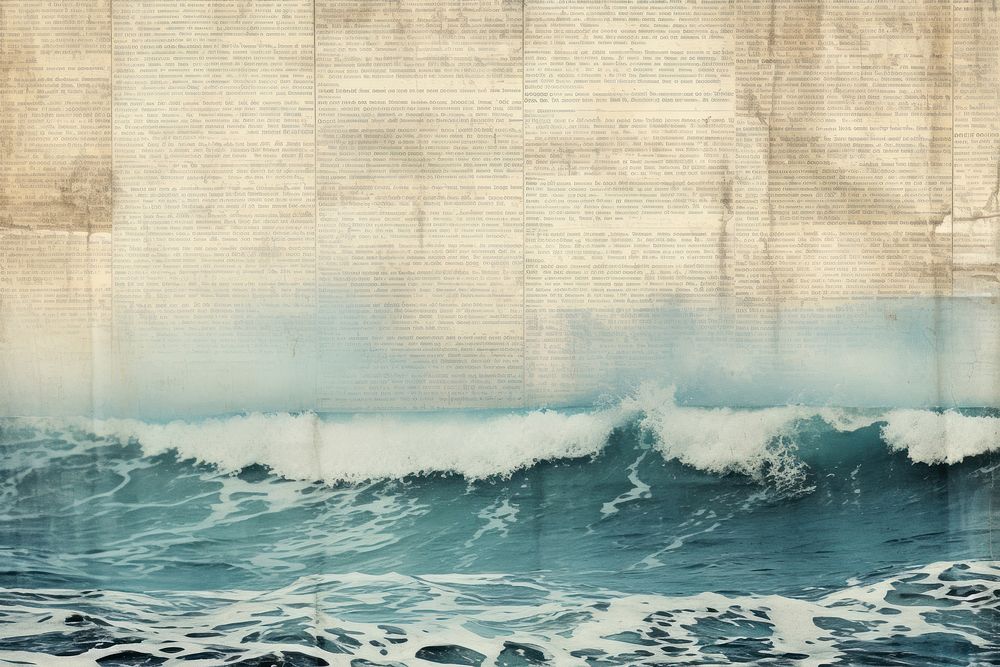 Ocean wave border backgrounds newspaper nature.