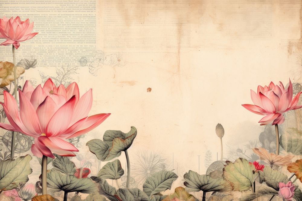 Lotus border backgrounds pattern flower.