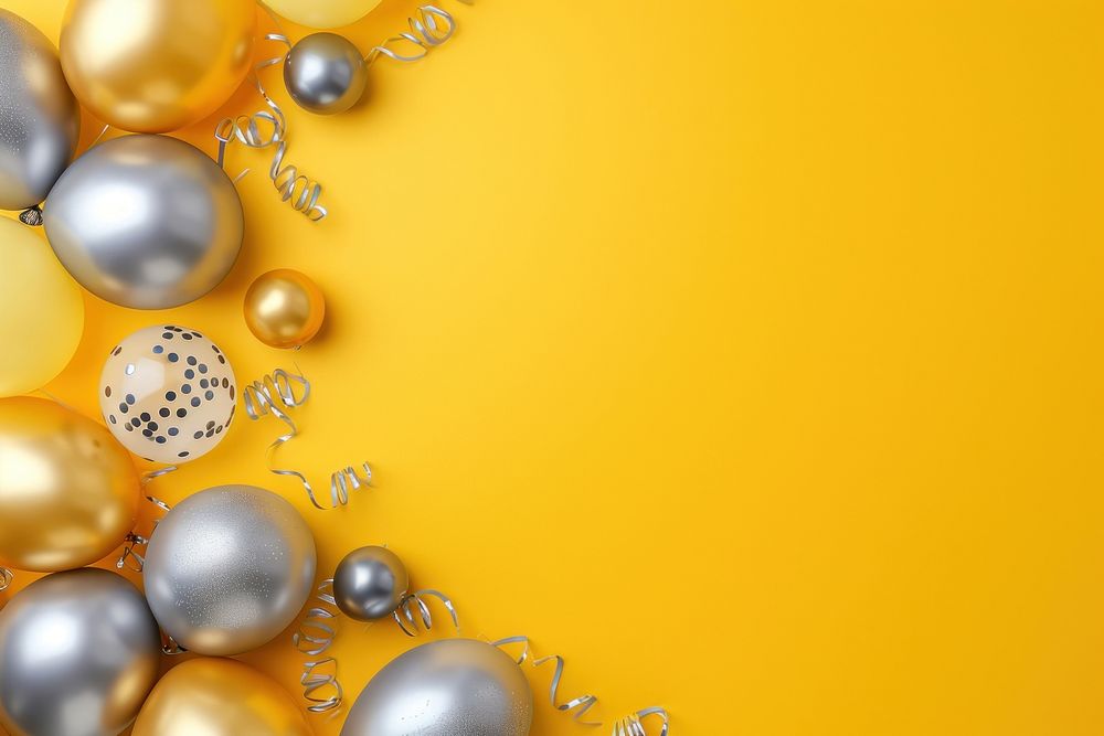 Gold and silver balloon backgrounds sphere pearl.