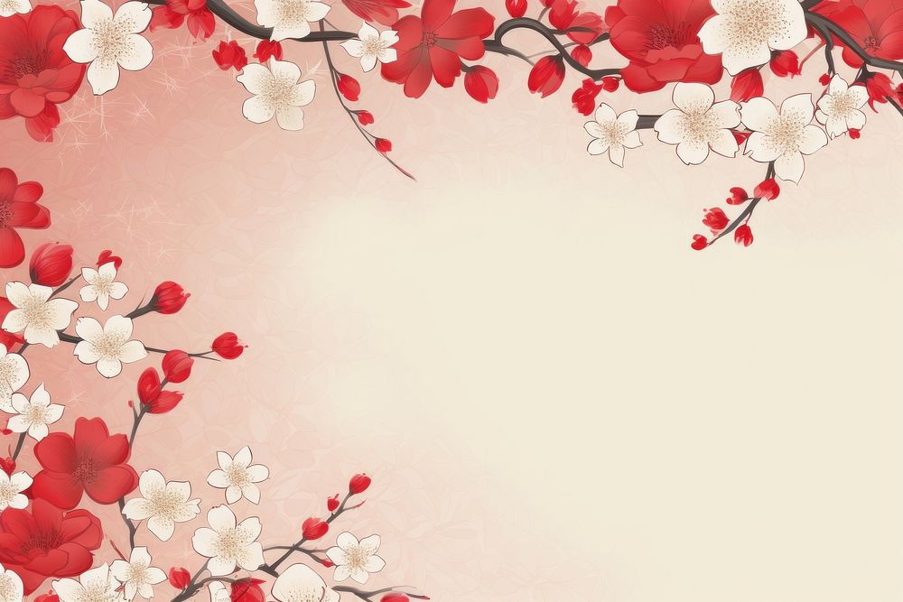 Chinese new year backgrounds blossom pattern.