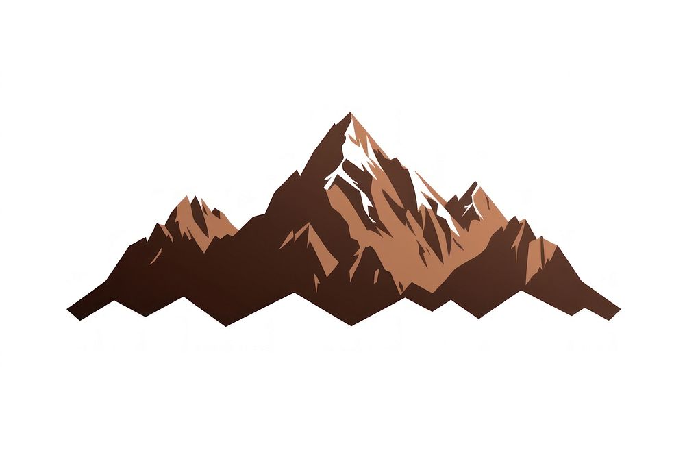 Mountain icon nature white background stratovolcano. AI generated Image by rawpixel.