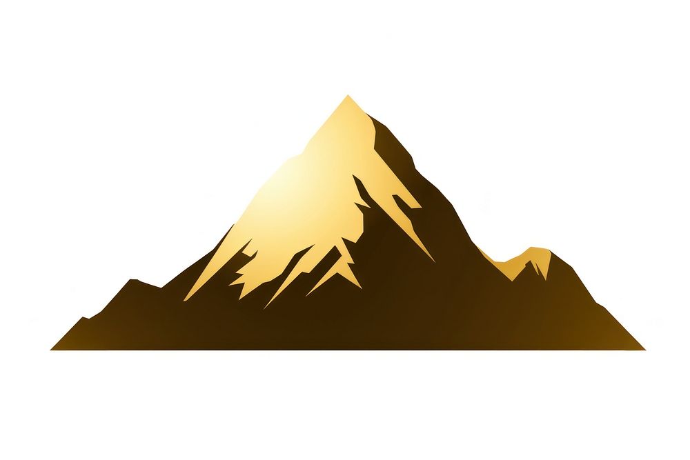 Mountain icon silhouette nature white background. AI generated Image by rawpixel.