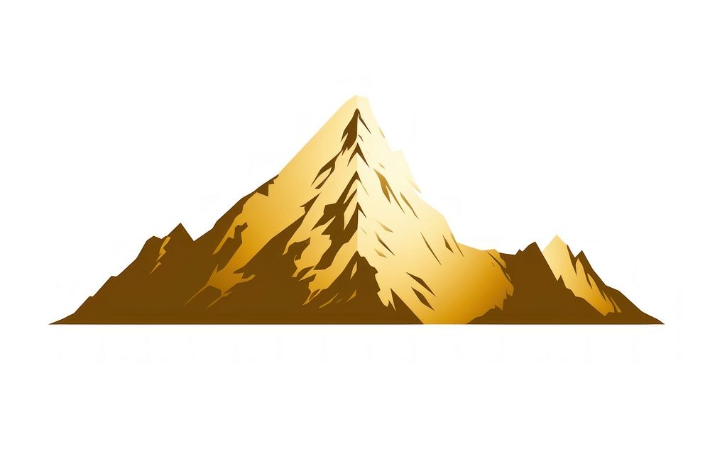 Mountain icon landscape nature gold. AI generated Image by rawpixel.