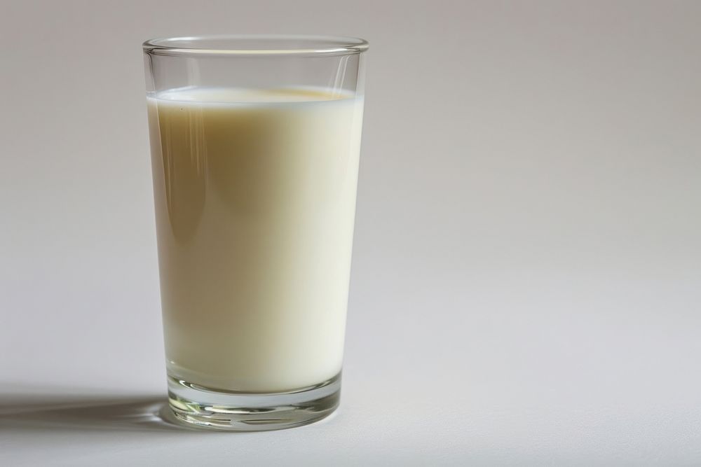 Glass of milk dairy drink food.