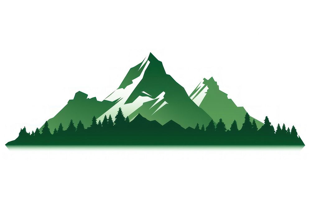 Mountain icon green silhouette landscape. AI generated Image by rawpixel.