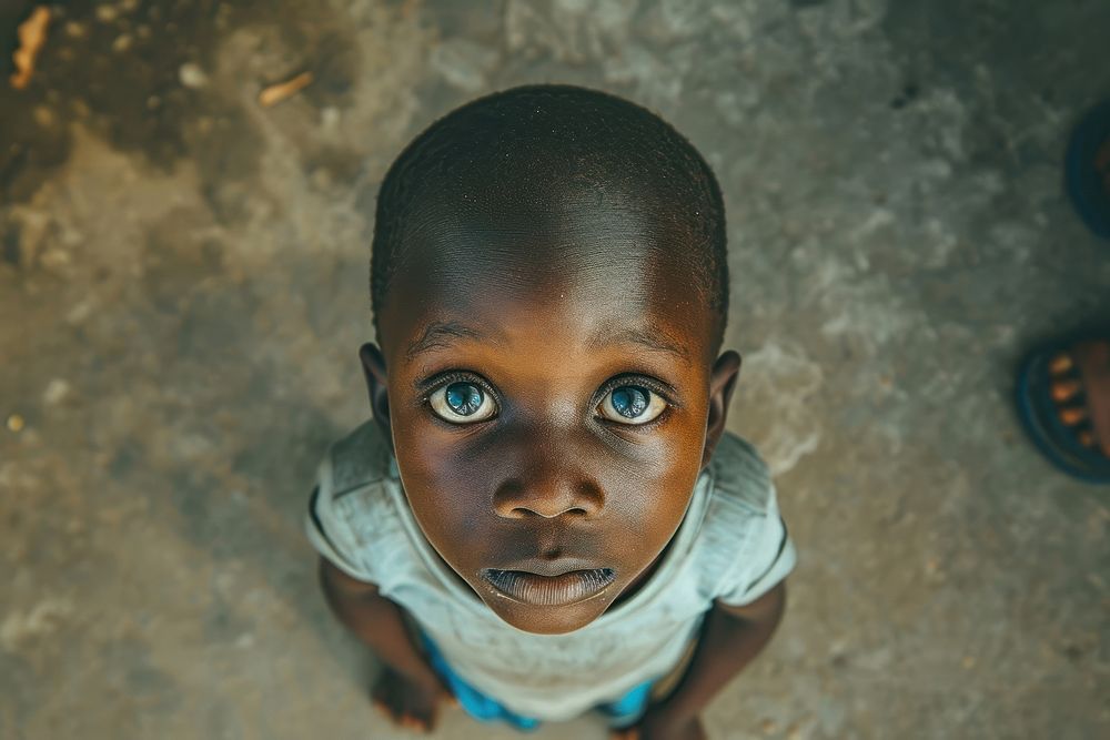 African kid photography portrait eye.