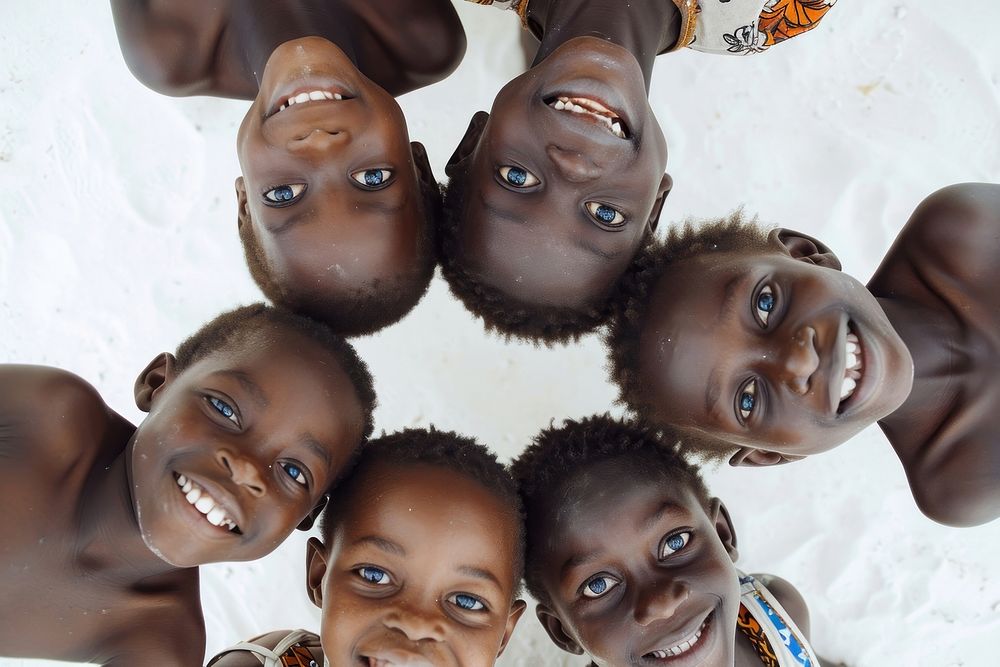 African kids photography portrait smiling.