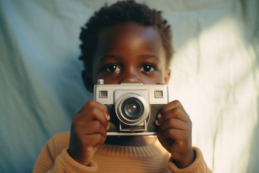 African kid photography portrait camera.