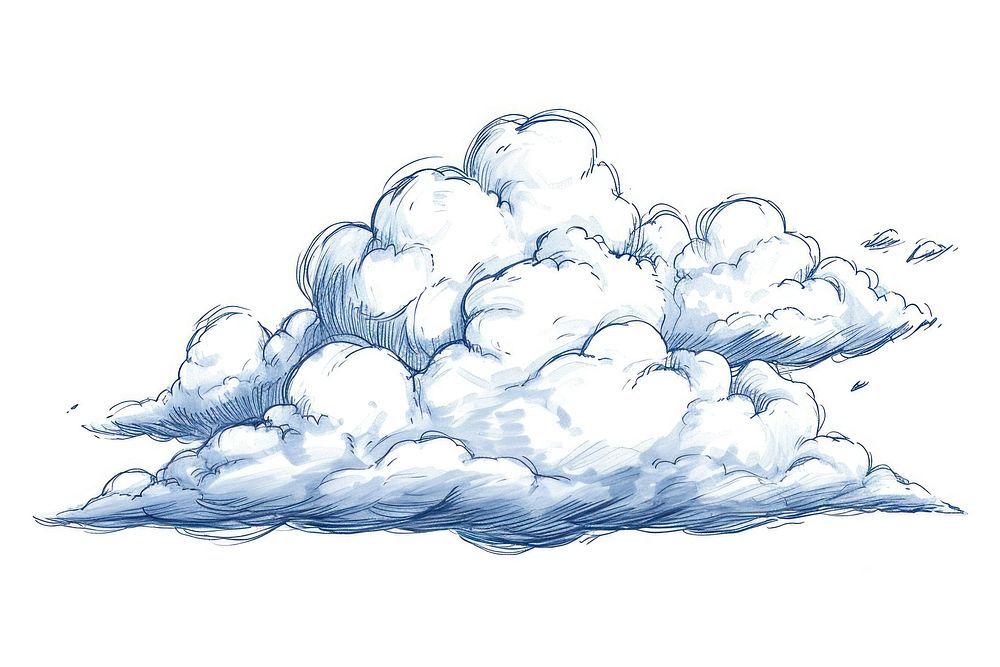 Cloud drawing backgrounds nature.