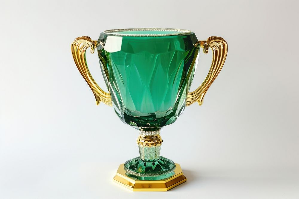 Emerald trophy gemstone jewelry glass.