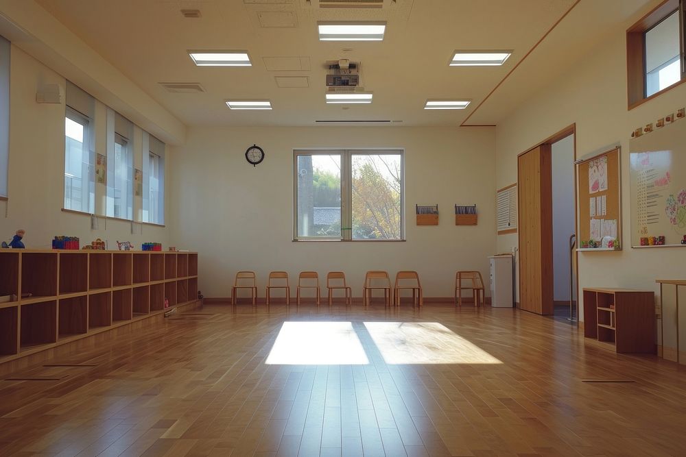 Kindergarten school architecture furniture classroom.