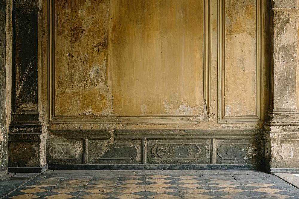 Vintage wall flooring indoors mold.