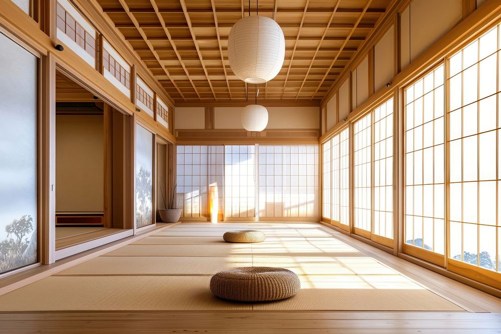 Zen living room furniture indoors bedroom.