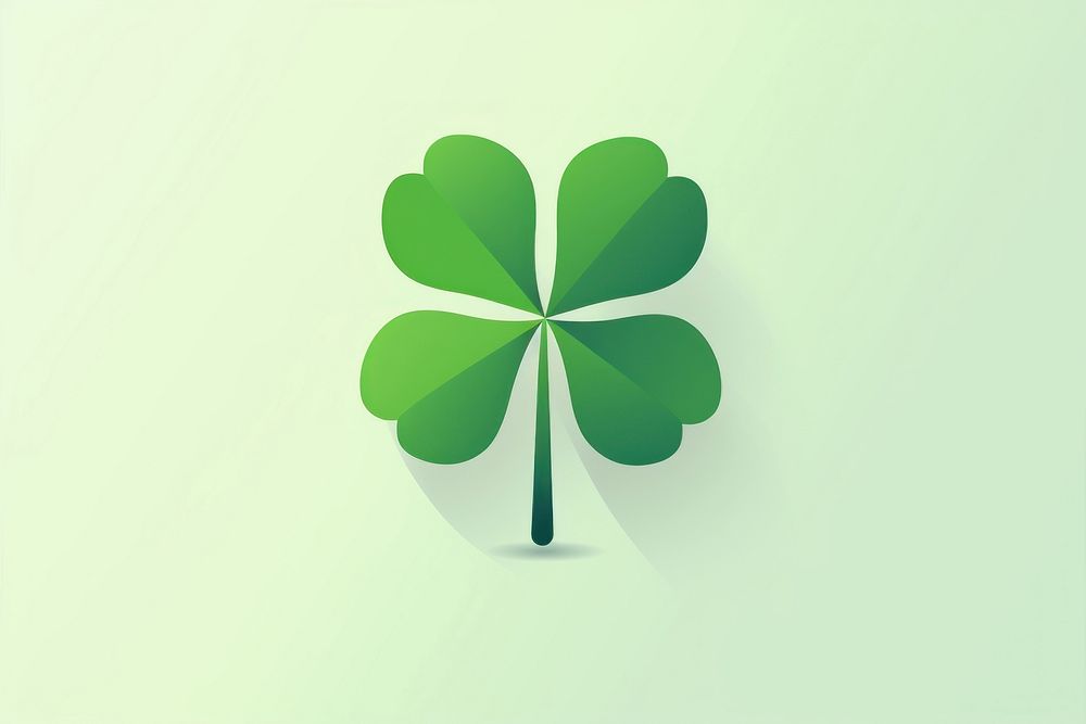 Clover leaf green circle symbol. AI generated Image by rawpixel.