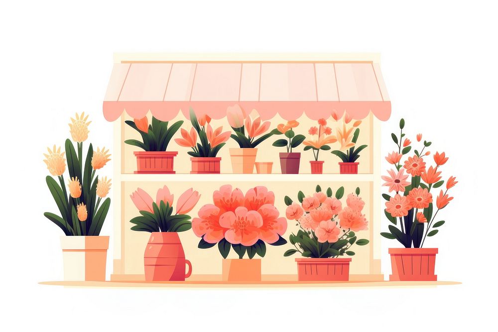 Flower shop architecture plant creativity. AI generated Image by rawpixel.