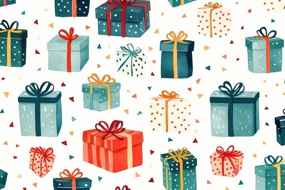 Gift boxes pattern celebration backgrounds. AI generated Image by rawpixel.