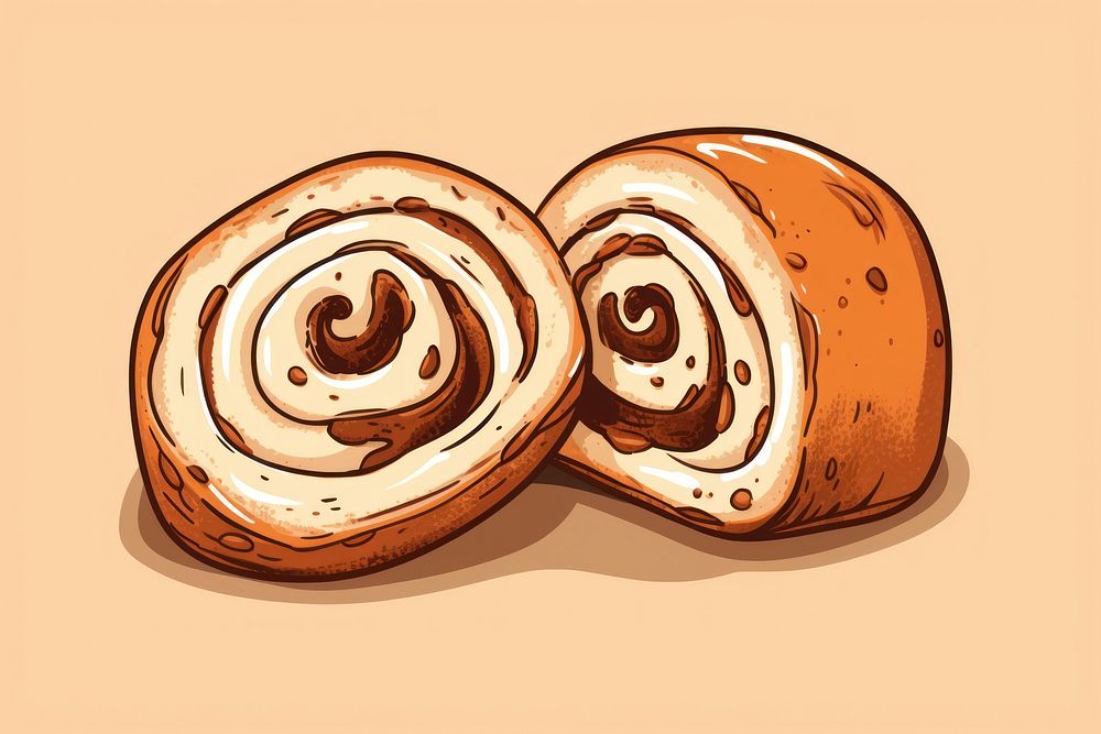 Cinnamon roll food freshness dessert. AI generated Image by rawpixel.