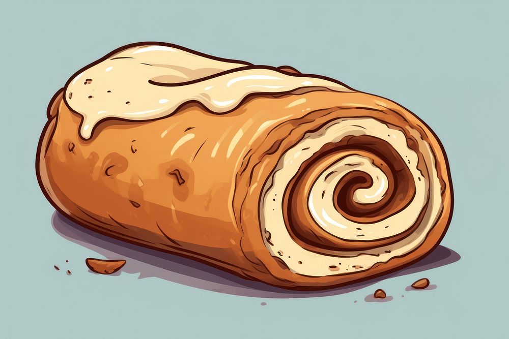 Cinnamon roll dessert bread food. AI generated Image by rawpixel.