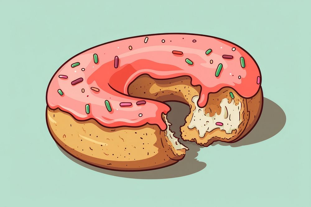 Donut donut bagel food. AI generated Image by rawpixel.