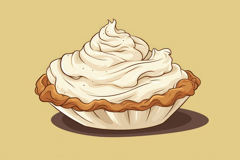 Meringue dessert cupcake icing. AI generated Image by rawpixel.