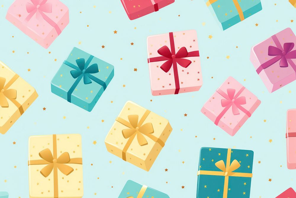 Gift boxes pattern celebration anniversary backgrounds. AI generated Image by rawpixel.