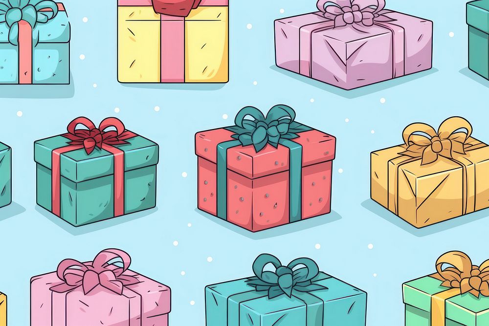 Gift boxes pattern arrangement celebration backgrounds. AI generated Image by rawpixel.