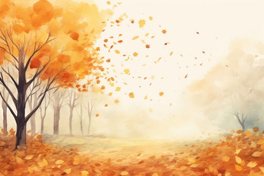 Leaves falling backgrounds outdoors autumn. AI generated Image by rawpixel.