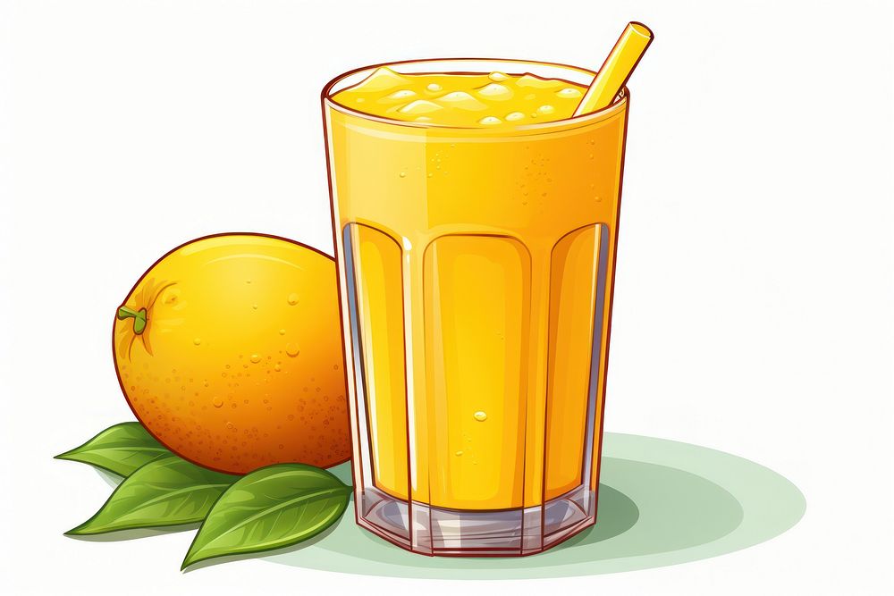 Mango juice smoothie fruit drink.