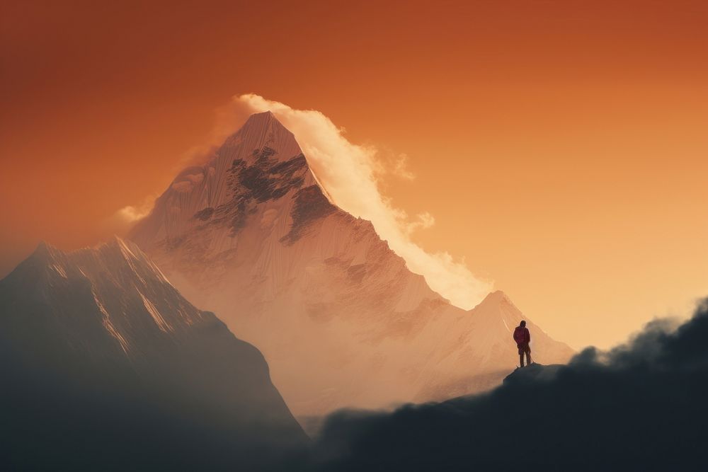 Everest landscape mountain outdoors. AI generated Image by rawpixel.