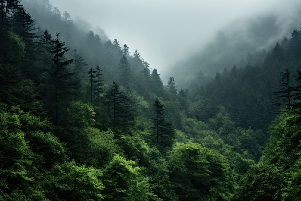 Great Smoky Mountains vegetation mountain outdoors. AI generated Image by rawpixel.