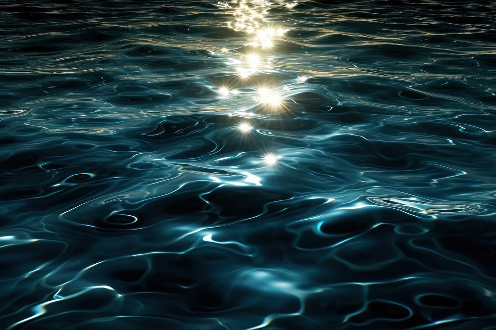 Transparent Water texture sunlight reflections backgrounds abstract outdoors.