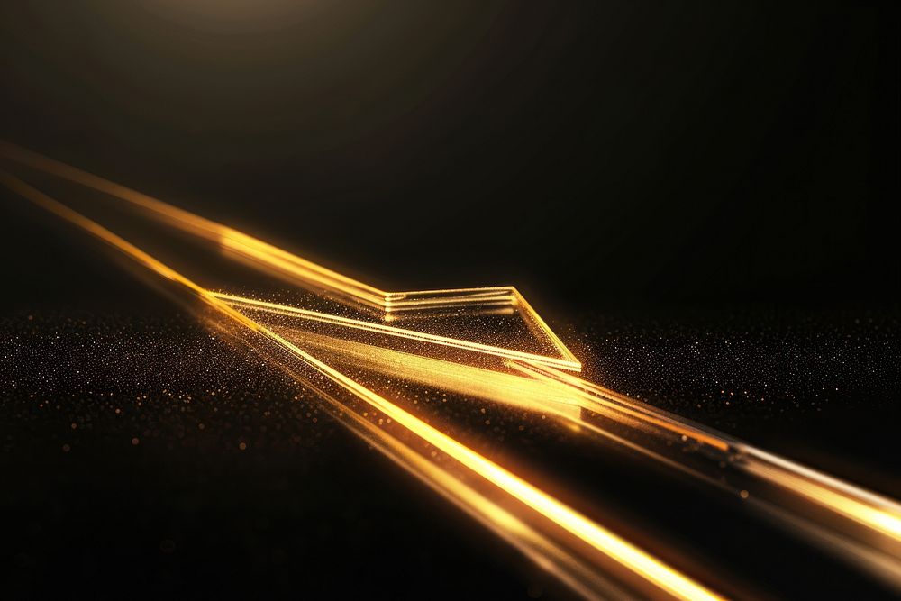 Transparent Arrow sunlight reflections abstract lighting vehicle.