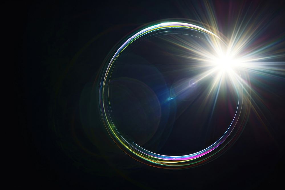 Transparent Circle sunlight reflections backgrounds abstract outdoors.