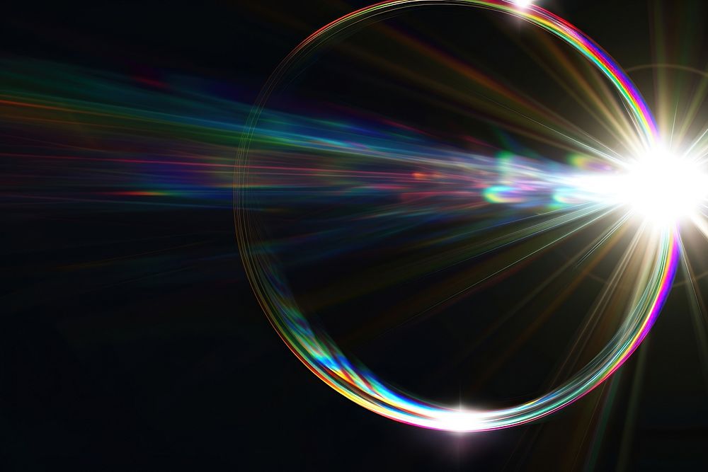 Transparent Circle sunlight reflections backgrounds abstract lighting.
