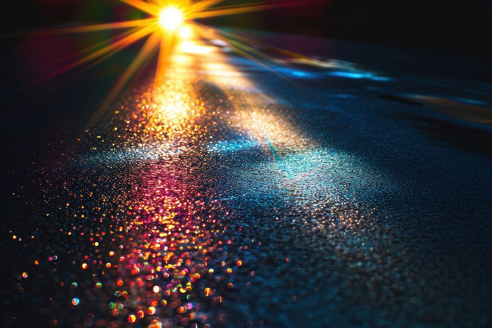 Transparent Street sunlight reflections lighting backgrounds abstract.