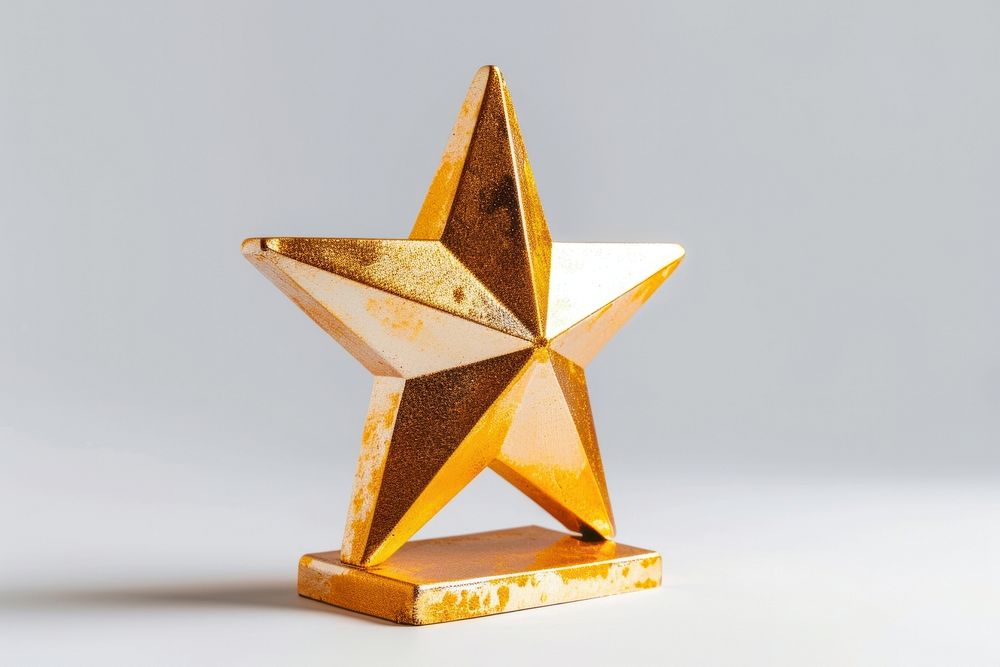 Star award symbol art white background.