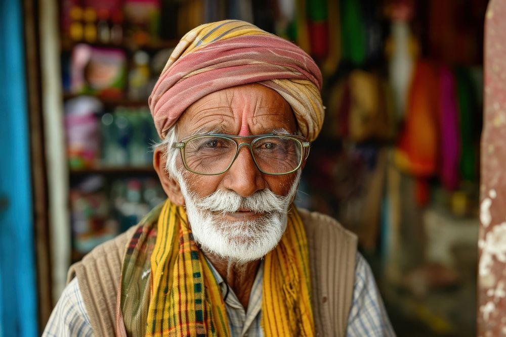 Indian businessman portrait adult tradition.