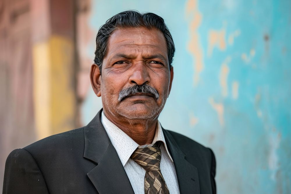 Senior indian businessman portrait adult architecture.