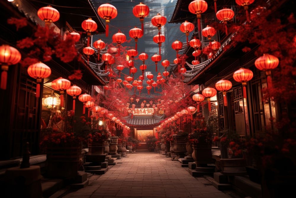 Chinese new year festival spirituality architecture.