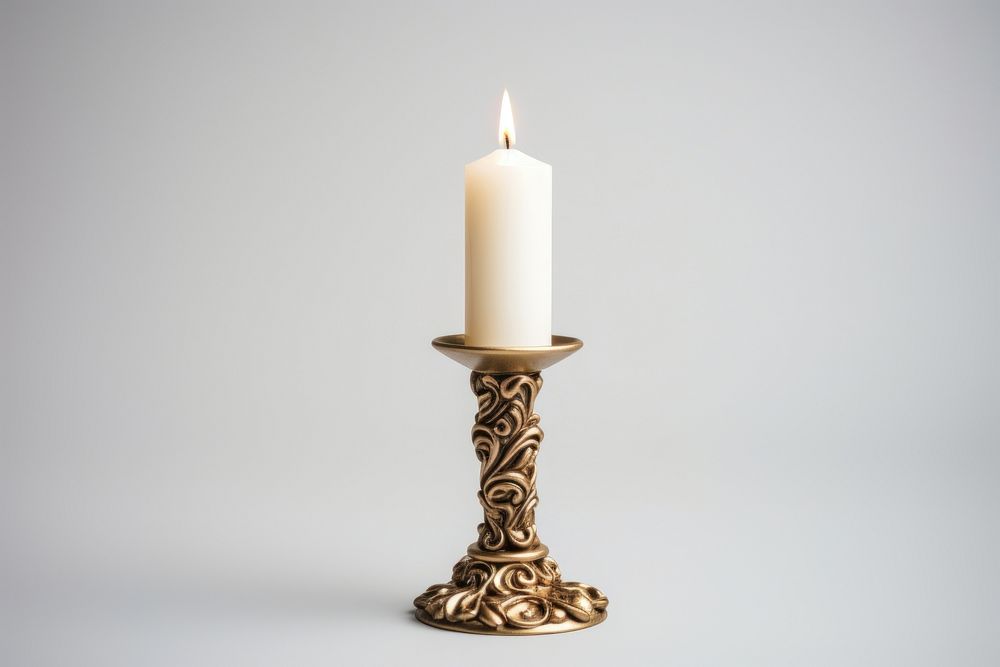 Taper candle holder celebration candlestick decoration. AI generated Image by rawpixel.