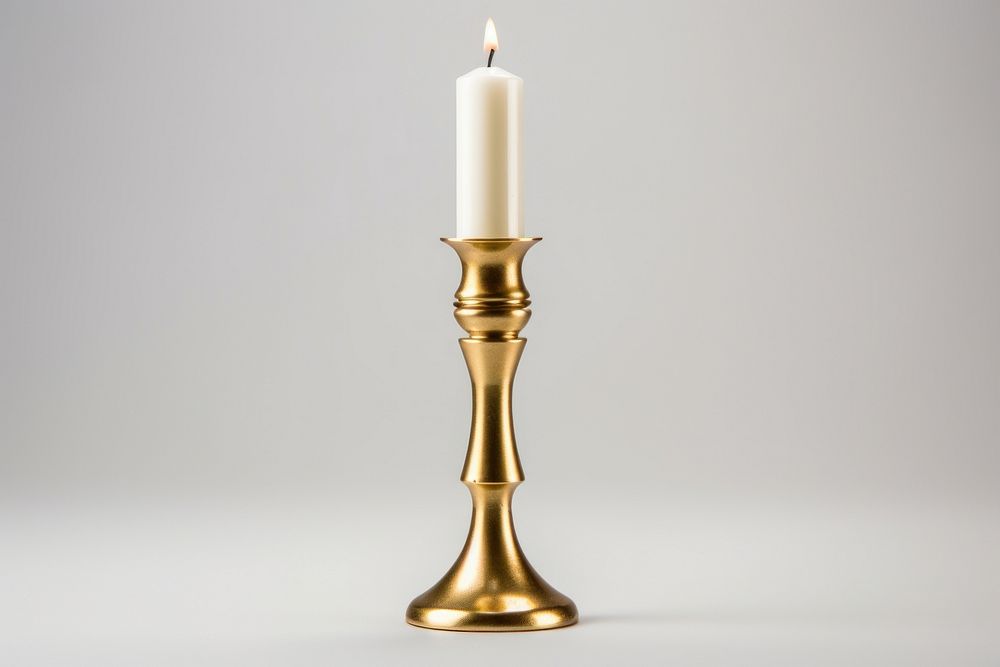 Taper candle holder spirituality celebration candlestick. AI generated Image by rawpixel.