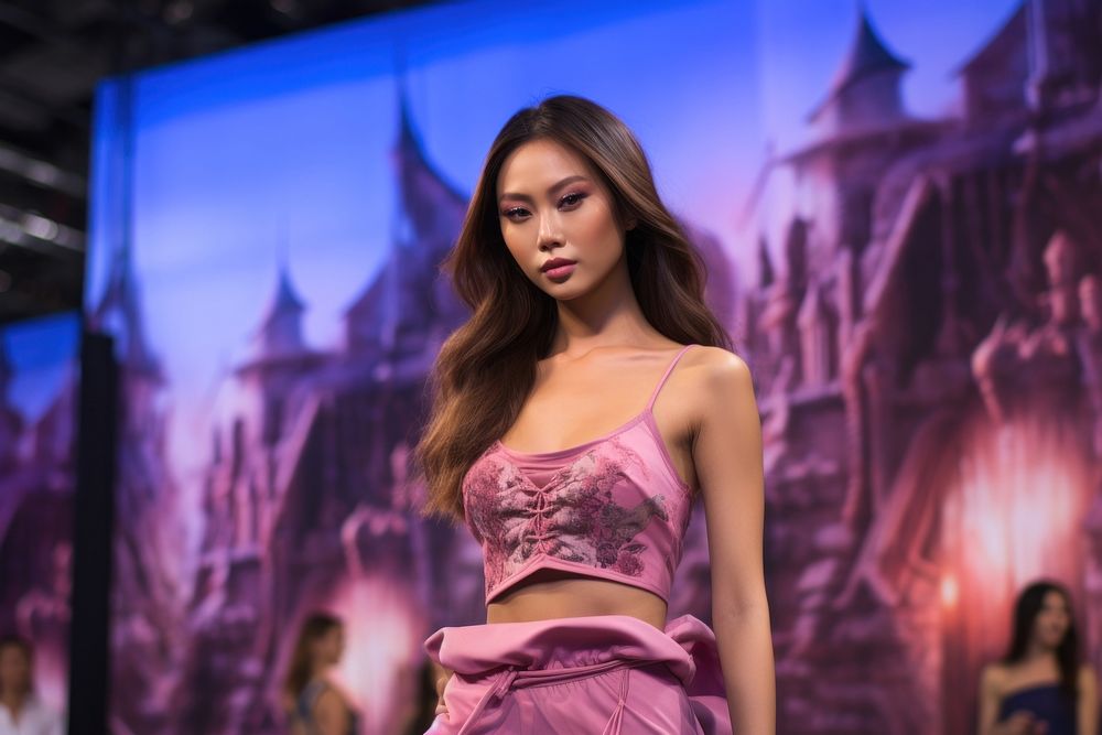 Thai female model fashion adult dress.