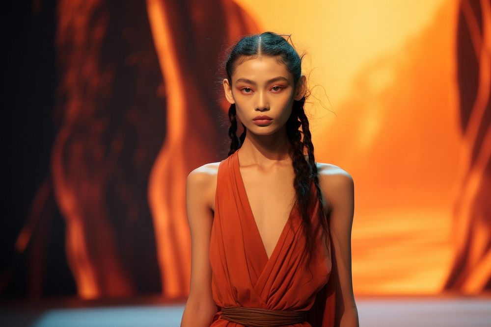Thai female model fashion runway adult.