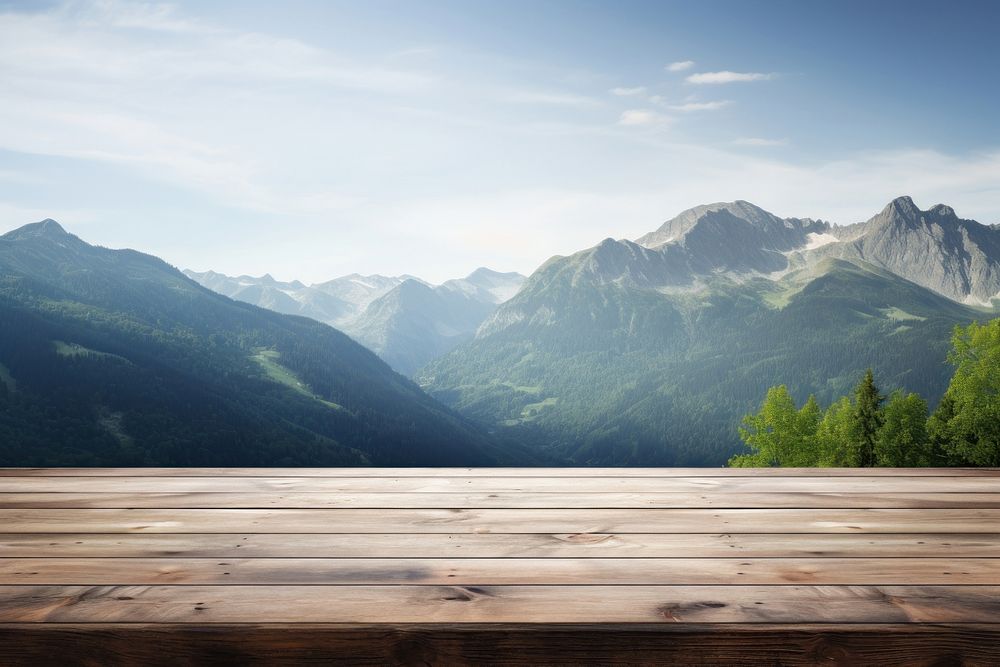 Mountain wood architecture landscape. AI generated Image by rawpixel.