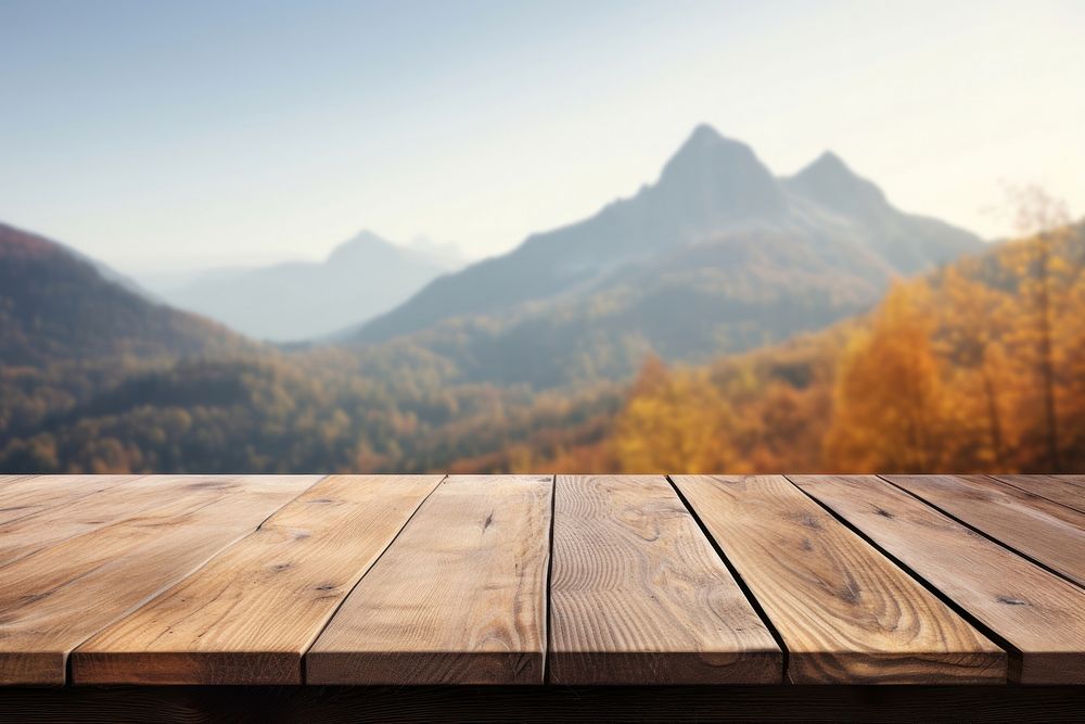 Autumn mountain wood architecture landscape. AI generated Image by rawpixel.