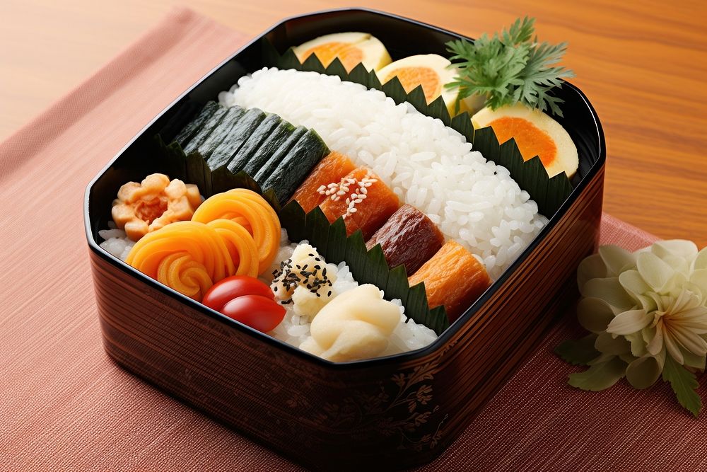Bento food bento sushi. AI generated Image by rawpixel.